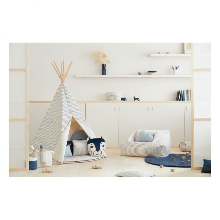 Tipi bleu Nobodinoz Arizona à rayures
