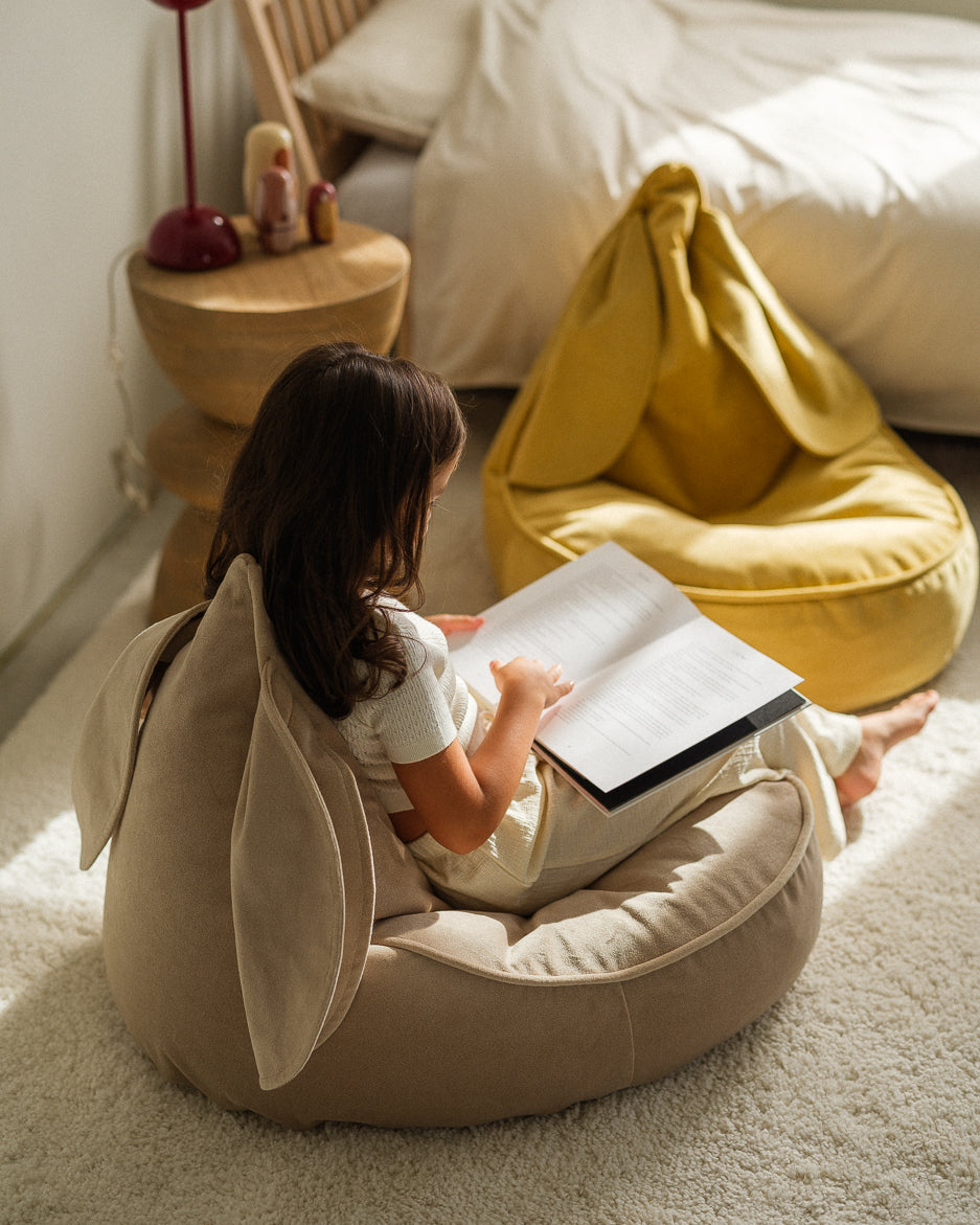 Konijn kinderfauteuil Beige