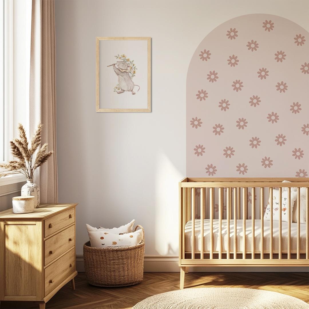Sticker arche Fleur Rose