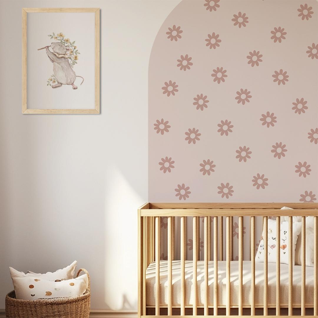 Sticker arche Fleur Rose