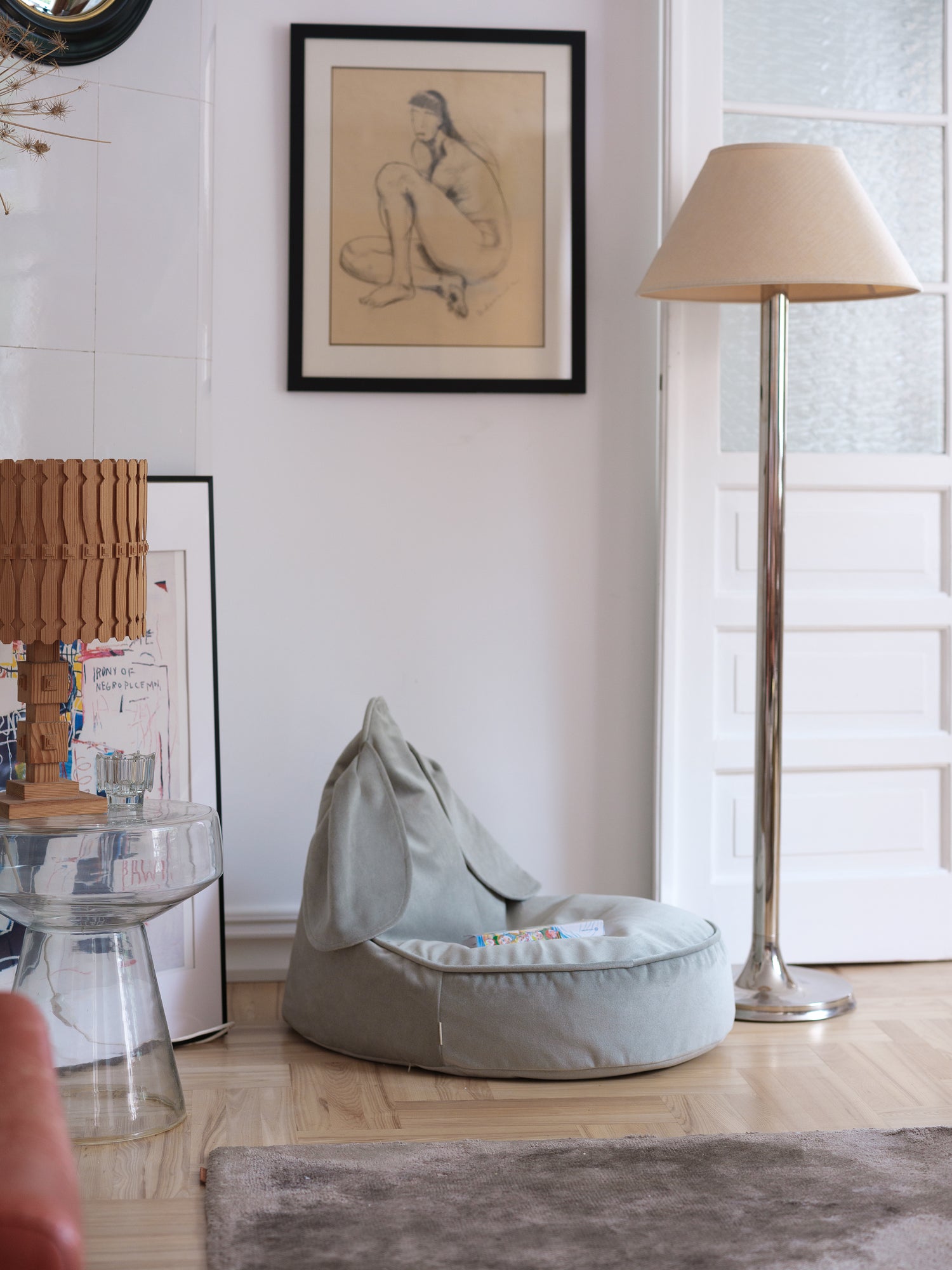 Konijn fauteuil Mintgroen