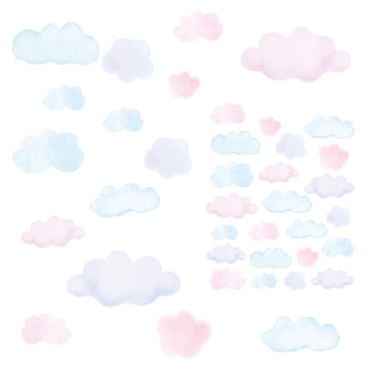 Sticker Nuage Bleu Rose