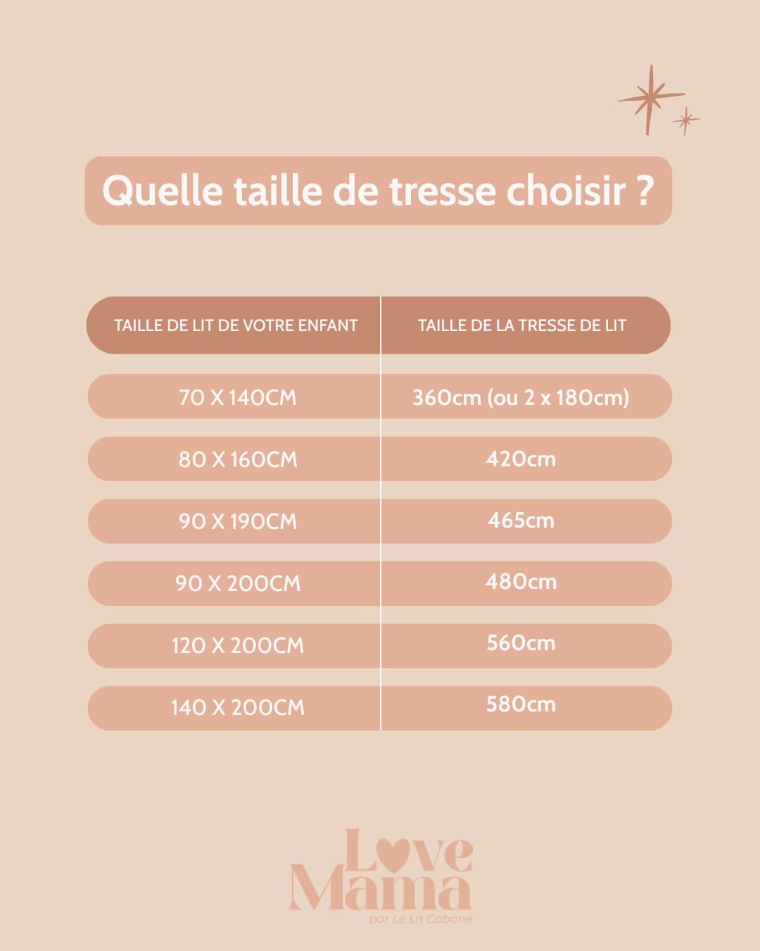 Tresse de lit 3 brins Caramel