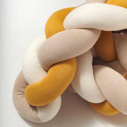 Tresse de lit Jaune moutarde &amp; Beige