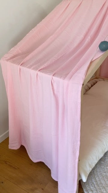 Ciel de lit cabane Rose blush