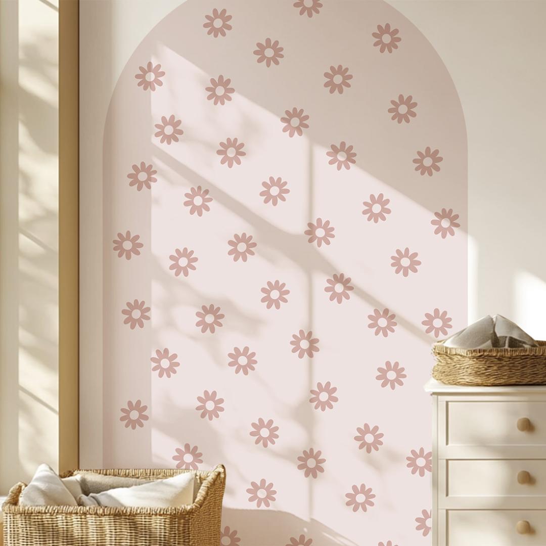 Sticker arche Fleur Rose