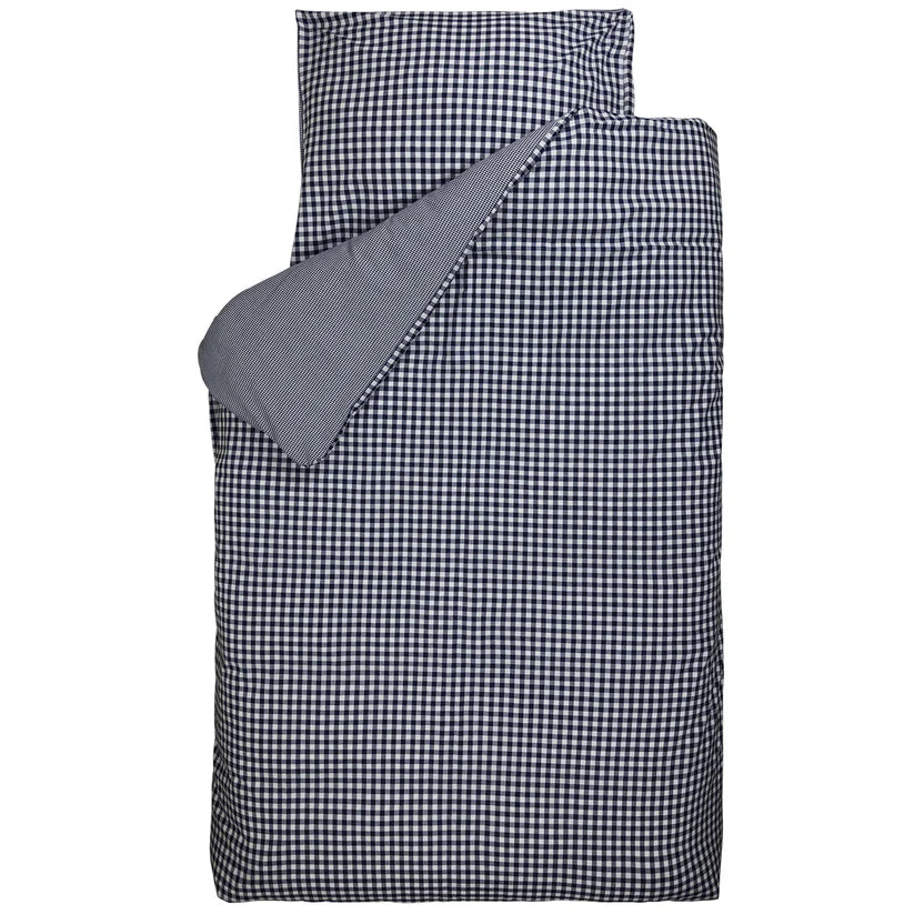 Housse de couette + taie Vichy Marine