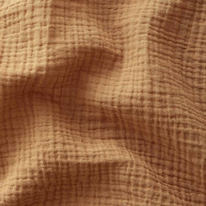 Couverture plaid enfant gaze de coton Camel