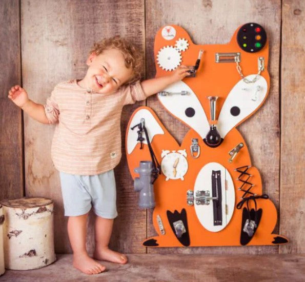 Busy board Montessori Renard - Orange