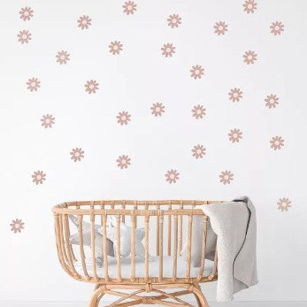 Autocollant sticker chambre enfant Marguerites - Rose