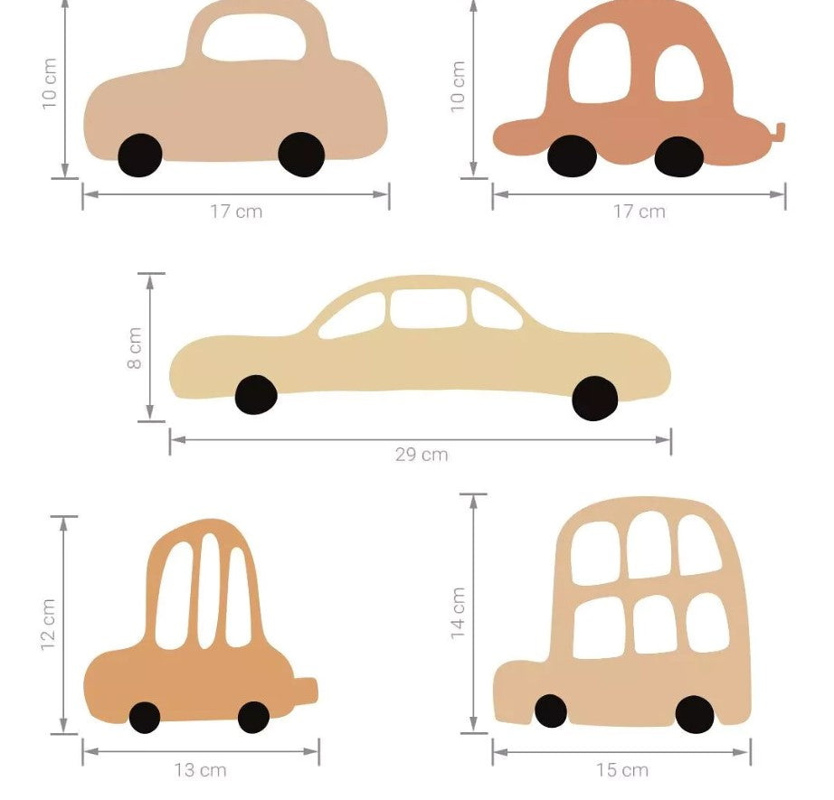 Autocollant sticker chambre enfant Voitures - Nude