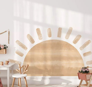 Autocollant sticker chambre enfant Soleil - Beige