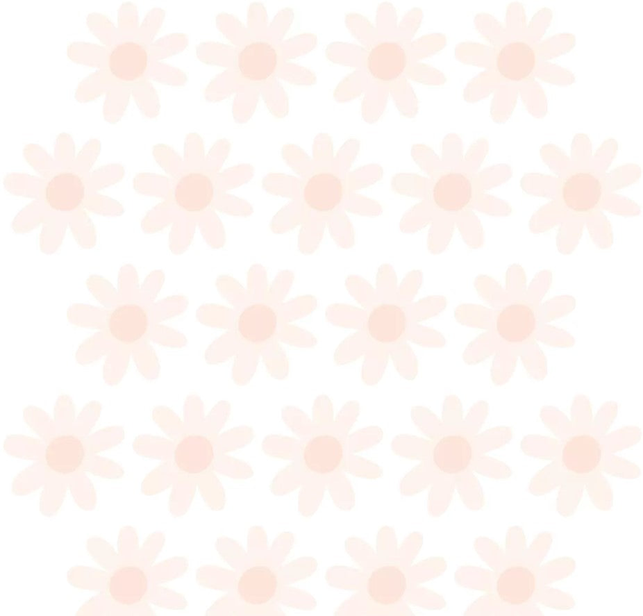 Autocollant sticker chambre enfant Marguerites - Rose Pâle