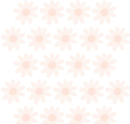 Autocollant sticker chambre enfant Marguerites - Rose Pâle