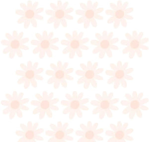 Autocollant sticker chambre enfant Marguerites - Rose Pâle