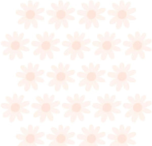 Autocollant sticker chambre enfant Marguerites - Rose Pâle