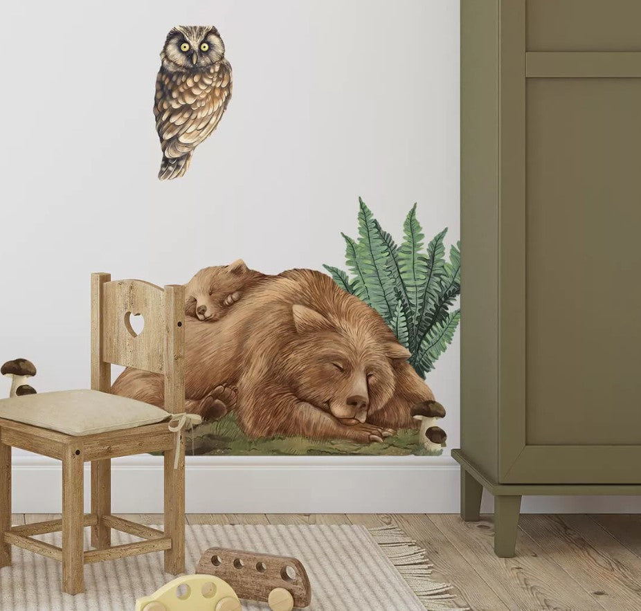 Autocollant sticker chambre enfant Animaux de la forêt