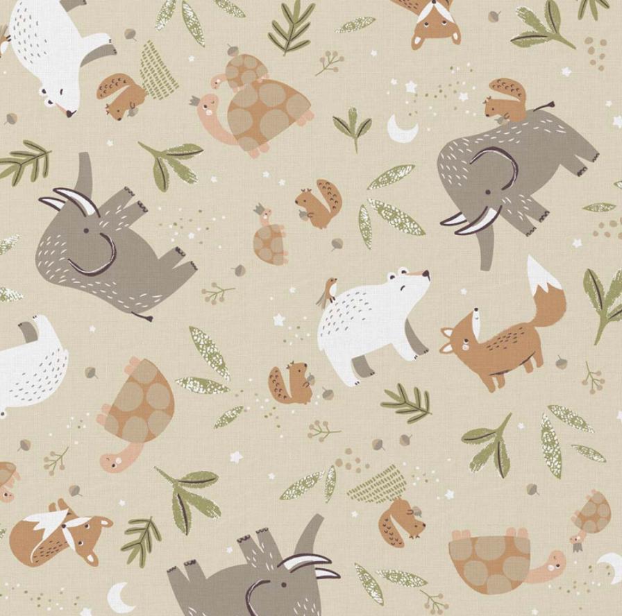 Tour de lit cabane coton animaux