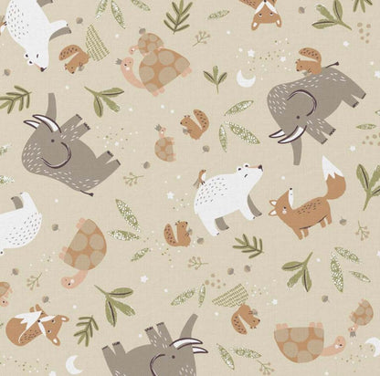 Tour de lit cabane coton animaux