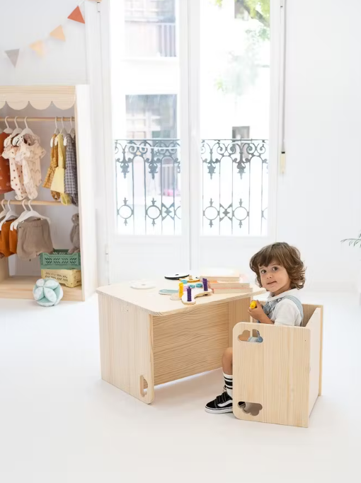 Chaise évolutive Montessori en bois - Nuage