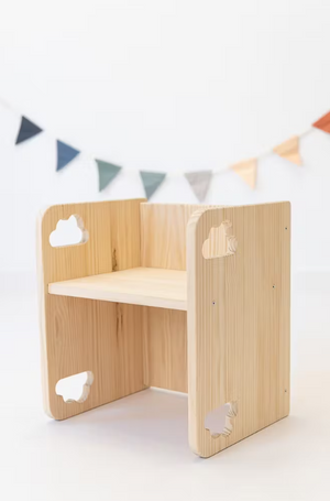 Chaise évolutive Montessori en bois - Nuage