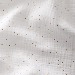 Drap housse double gaze coton BIO - Blanc & Or