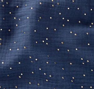 Baldacchino blu navy in cotone biologico