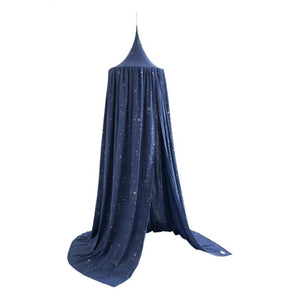 Baldacchino blu navy in cotone biologico