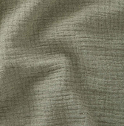 Babybedhemel Kaki groen - Handgemaakt dubbel gaas