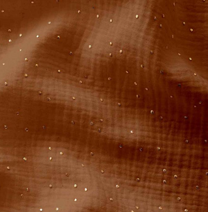 Ciel de lit bébé Terracotta pois dorés - Fait main double gaze