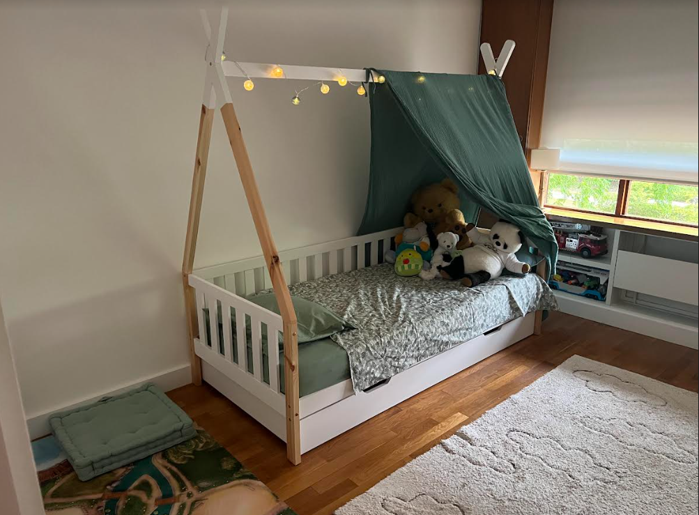 Cabinebedhemel Eucalyptus groen