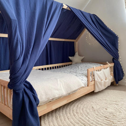 Ciel de lit cabane (pack de 2) Bleu indigo