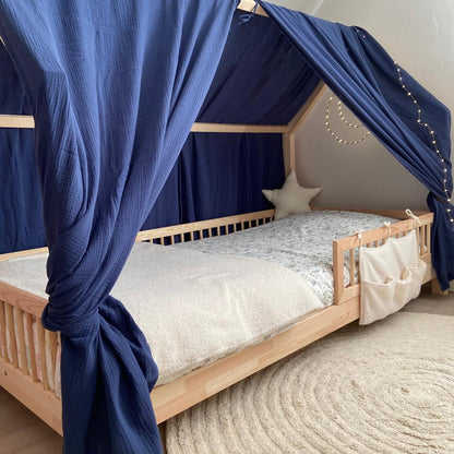 Ciel de lit cabane (pack de 2) Bleu indigo