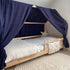 Ciel de lit cabane (pack de 2) Bleu nuit pois dorés