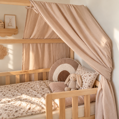 Ciel de lit cabane Beige en stock