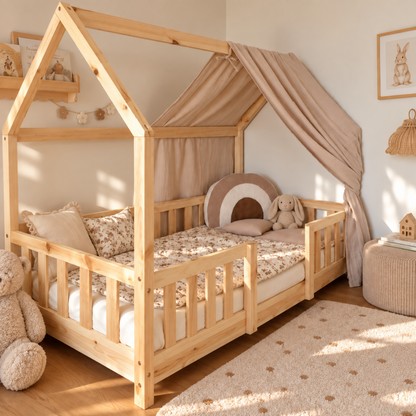 Ciel de lit cabane Beige 90x190cm