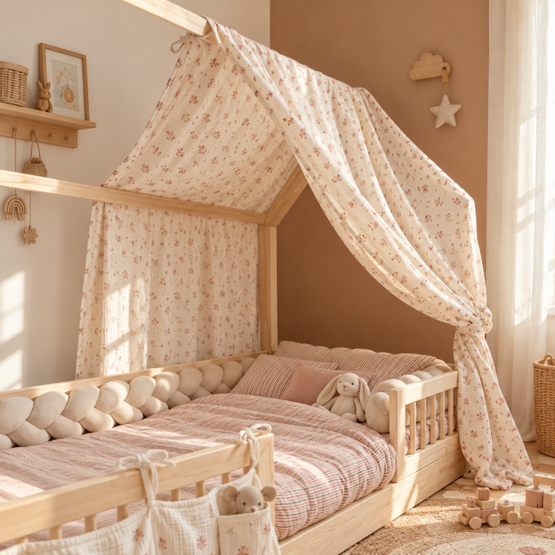 Beige cabana hemelbed