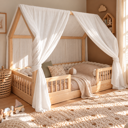 Ciel de lit cabane (pack de 2) Blanc