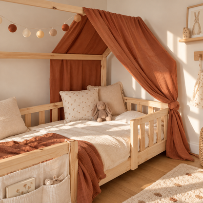 Ciel de lit cabane Terracotta