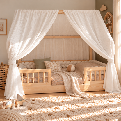 Ciel de lit cabane (pack de 2) Blanc