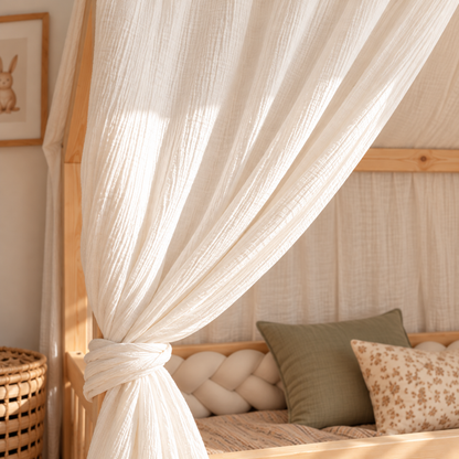 Ciel de lit cabane (pack de 2) Blanc