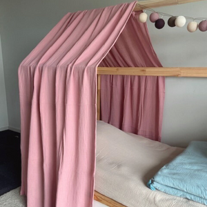 Ciel de lit cabane Rose pour lit Kura Ikea