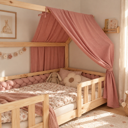Ciel de lit cabane Rose