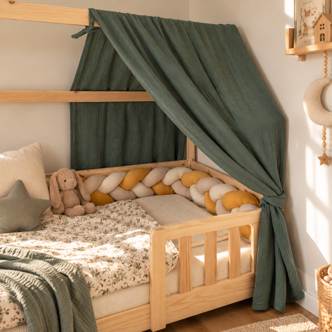 Cabinebedhemel Eucalyptus groen