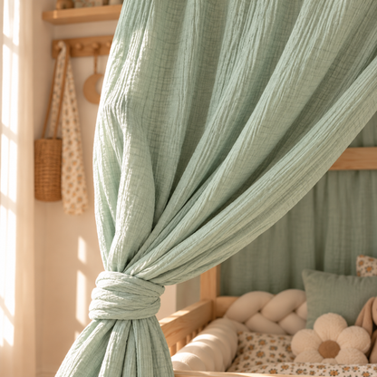 Ciel de lit cabane (pack de 2) Vert menthe