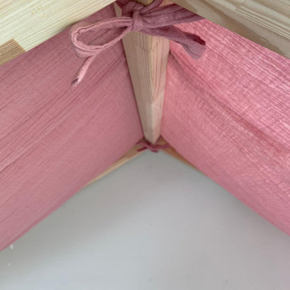 Ciel de lit cabane Rose pour lit Kura Ikea