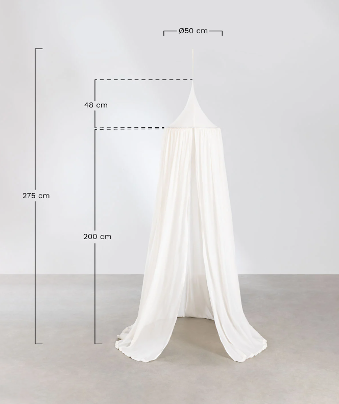 
            
                Carica l&amp;#39;immagine nella galleria, Baldacchino bianco Nobodinoz in cotone crema stampato
            
        
