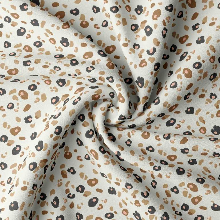 Drap housse jersey de coton bio - Ecru félin