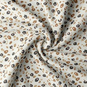 Drap housse jersey de coton bio - Ecru félin