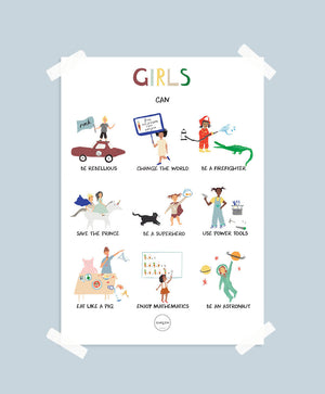 Poster "Girls can"